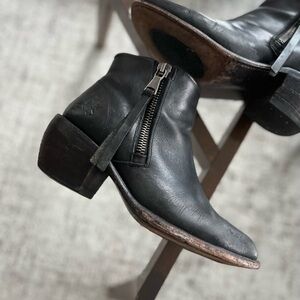 John Fluevog Hi Living Anderson Black Ankle Mexican Style Vintage Leather Boot10